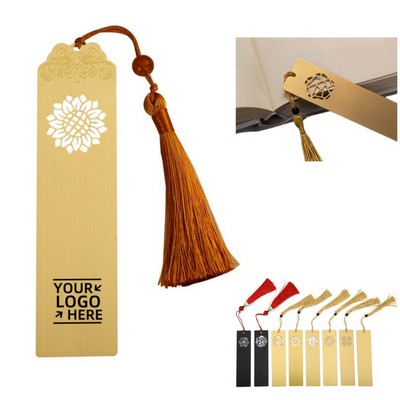 Gold Plated Blank Brass Tassel Metal Bookmark