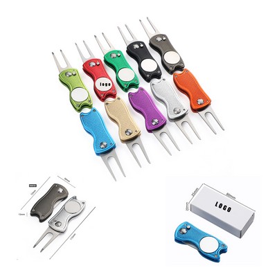 Golf Divot Tool With Metal Fork