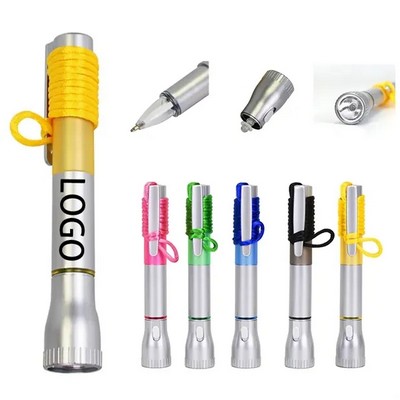 Multifunctional Lanyard LED Flashlight Ballpoint Pen