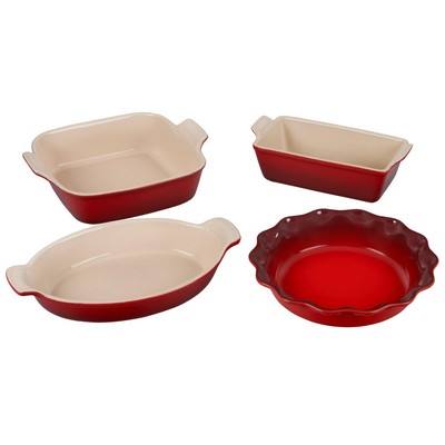 Le Creuset 4Pc Heritage Stoneware Bakeware Set - Cerise