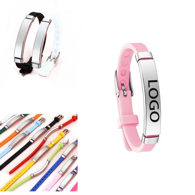 Children's Anti-Loss Multi-Color Titanium Steel Silicone Wristband