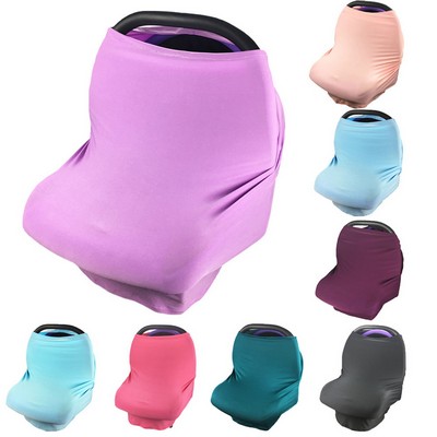 Stretchy Car Seat Canopy Mom Breastfeeding Nursing Cover Scarf