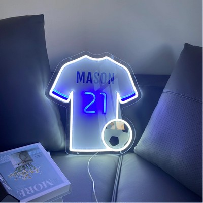 Custom Personalized Neon Name Soccer Jersey Lights