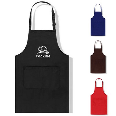 Adjustable Buckle Waterproof Apron With 2 Pockets