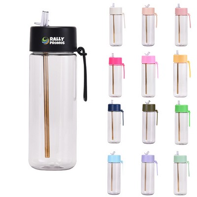 25OZ Leak-proof BPA Free Sports Water Bottle with Straw