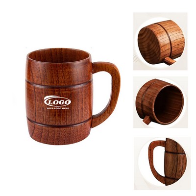 Wooden Beer Mug with Handle