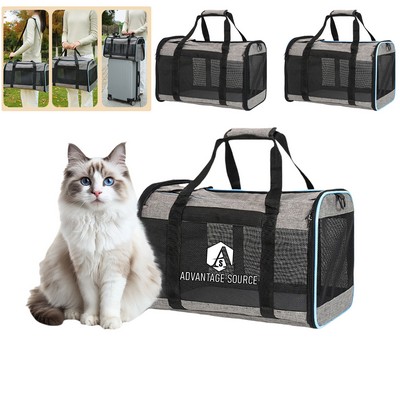 Portable Frosted PVC Pet Carrier Tote