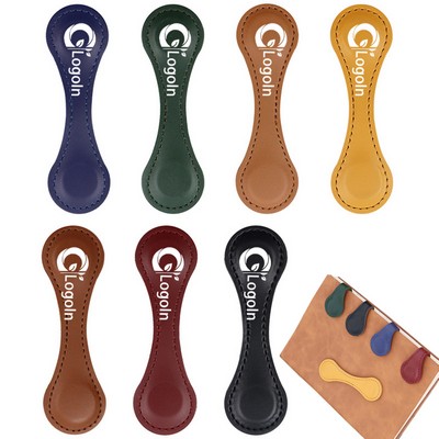 PU Leather Magnetic Bookmark