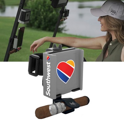Desert Fox Golf Phone Caddy and Cigar Holder Bundle - The best phone and cigar holder for golf.