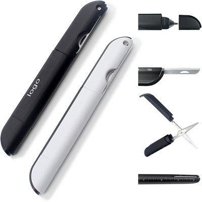 Multi-Tool Pen with Folding Scissors