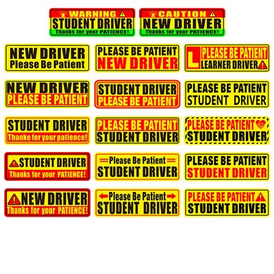 Custom High Visibility Waterproof Car Magnetic Reflective Novice Safety Decal