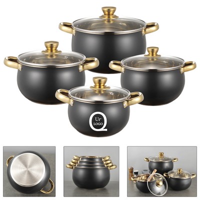 8-Piece Tri-Ply Clad Cookware Set