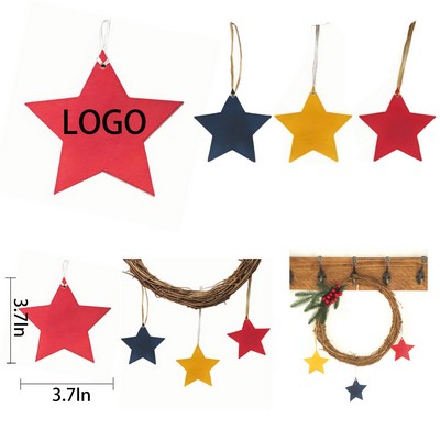 Pu Leather Christmas Tree Pendant