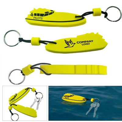 Geometric EVA Floating Keychain Boat Shape Float Key Ring