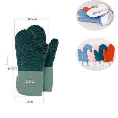 Long Kitchen Silicone Oven Mitts