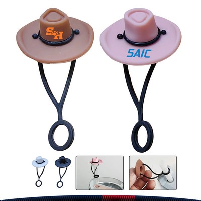 Silpex Cowboy Hat-Shaped Silicone Straw Topper