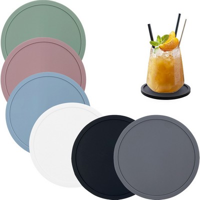 Silicone Coasters Thickened Drink Coasters Cup Mat Non-Stick, Stay Put,