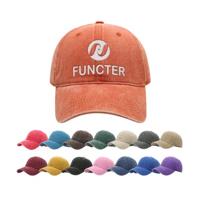 Retro 6-Panel Cotton Baseball Cap