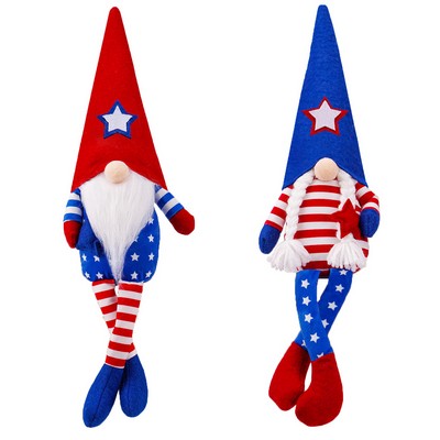 4th of July Patriotic Gnomes Cute Long Leg Doll Plush Decorations