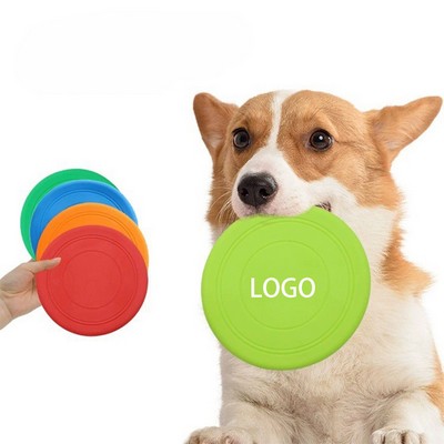 Custom Soft Pet Dog Natural Rubber Silicone Flying Disc Flyer