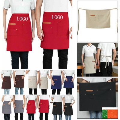Water-Repellent Half Waist Apron w/ Pockets