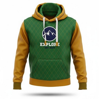 Unisex Kangaroo Pocket Hoodie Sublimated Fleece Lined