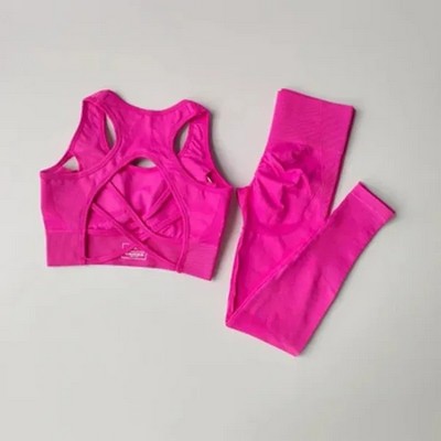2 Pieces Women's Sports Bra Set for Fitness & Yoga