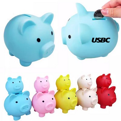 4.7''x 5.9'' Squishy Piggy Coin Saving Bank