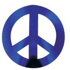 Peace Sign Promotional Magnet w/ Strip Magnet (4")