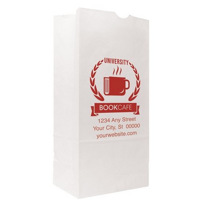One Color 1-Sided SOS White Paper Bags (6.25" x 12.5" x 3.8125")