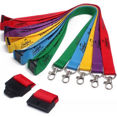 3/4" Lanyard With Breakaway&Lobster Hook