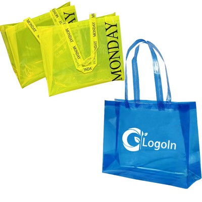 Large PVC Tote Bag Transparent Handbags for Shopping Work