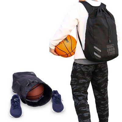 Polyester Large Capacity Drawstring Basketball Bag