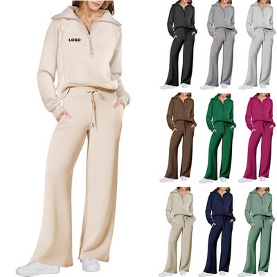 Promotional Athleisure Wear Lounge Outfit Women's 2-Piece Loungewear Set