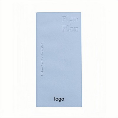 Daily Planner with PU Cover Minimalist Undated Self-Tracking Notebook