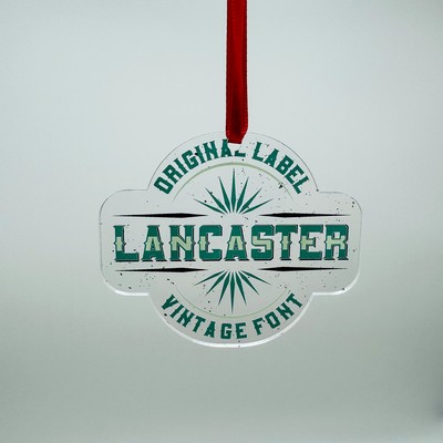 Laser Cut UV Printed Custom Acrylic Ornament