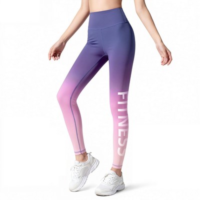 Women's High Waist Custom Yoga Leggings (Full Color)
