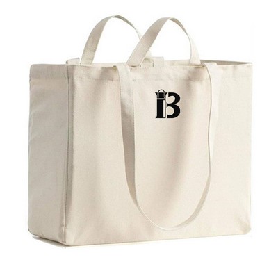 Foldable Washable Heavy Duty Canvas Tote Bag w/ Handle