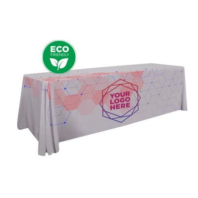 8' 4-Sided Recycled Polyester Table Throw - Dye Sublimation Print