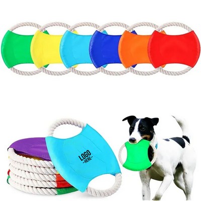 Rope Flying Disc Dog Toy