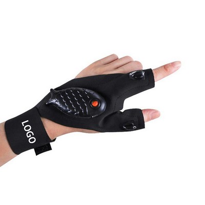 Flashlight Glow Fishing Gloves