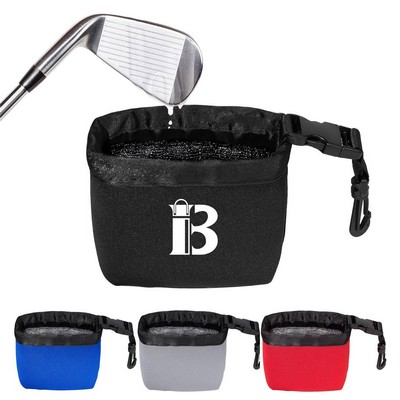 Portable Golf Ball and Club Cleaning Bag