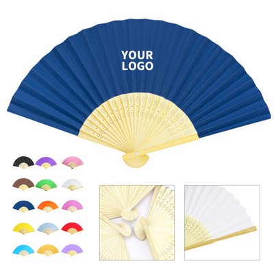 Silk & Bamboo Folding Hand Fan