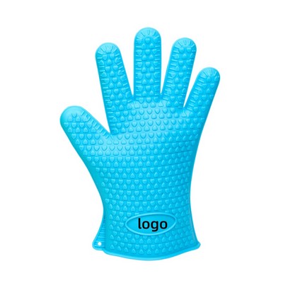 Five Finger Heat Resistant Silicone Oven Gloves for Baking and Microwave Use