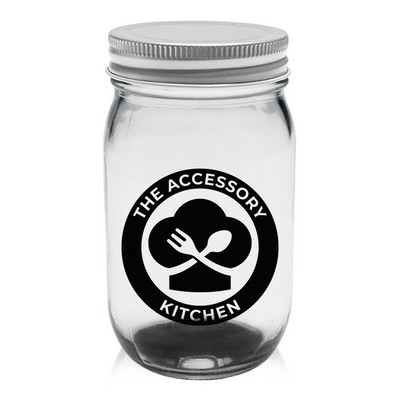 16 oz. Mason Jar Storage Container (1 Color Imprint)