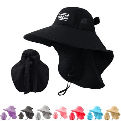 Adult UV Protection Wide Brim Polyester Sun Hat