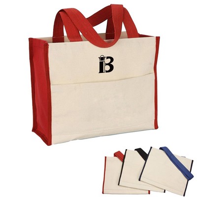 Portable Open Top Cotton Canvas Tote Bag
