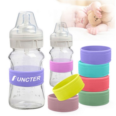 Silicone Custom Water Bottle Anti-Slip Wear-Resistant Label Ring Protective Sleeve