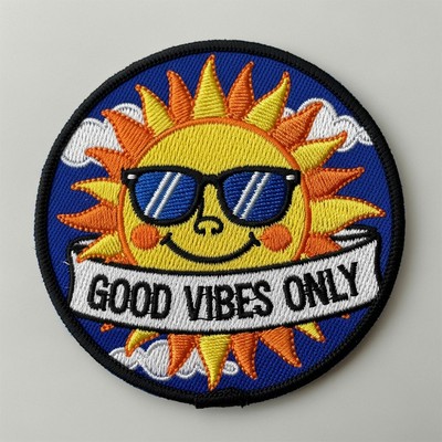 3.5" - 100% Custom Embroidered Patches - Hook & Loop