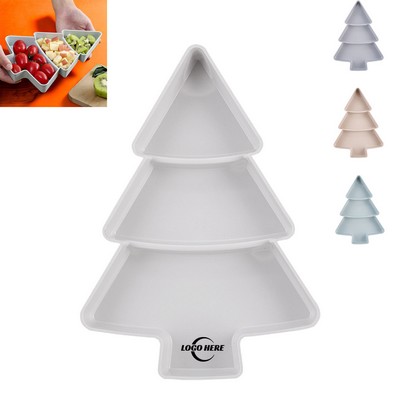 Christmas Tree Dishes Fruit Snacks Plates
